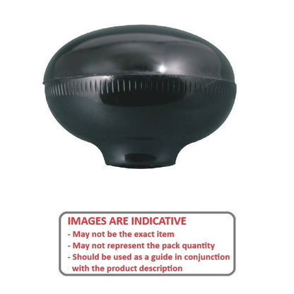1099162 | KF120M-052-MRPH (Each) --- Mushroom Knobs - M12 - 12x1.75mm - 51.6x38.1 mm Round - Phenolic Knob