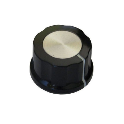 1147254 | KPT-35-SK (PK-6) --- Pointer Knobs - Diameter Tapered 28 mm with Skirt 35mm 18 mm - 6.35mm Diameter with Grub Screw 12mm Deep Skirted Standard - Plastic Knob