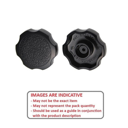 1074718 | KM064-038-ROS-B (2 Pcs) --- Thumb Knobs - 1/4 (6.35mm) - Use Own Screw x 38.1 mm x 11.9 mm