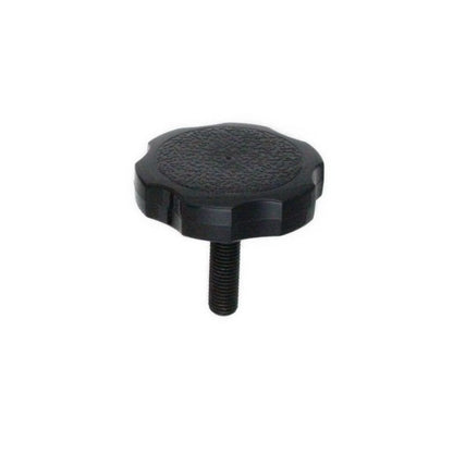 1072789 | KM064C-038-3810-ROS-G (PK-5) --- Thumb Knobs - 1/4-20 UNC - 6.35mm - 38.1x38.1 mm Male With Cap Screw - Plastic Knob
