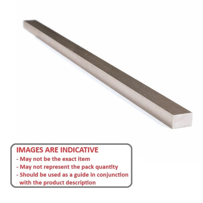 Chiave d'acciaio rettangolare lunghezza 6 x 12 x 1000 mm - Lunghezza stock Acciaio al carbonio - Rettangolare - Sottodimensionata - Standard - ExactKey (confezione da 1)