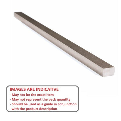 Chiave d'acciaio rettangolare lunghezza 6 x 8 x 300 mm - Lunghezza stock Acciaio al carbonio - Rettangolare - Sottodimensionata - Standard - ExactKey (confezione da 2)