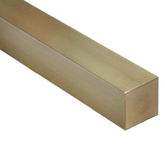 Keysteel carré Longueur 3,175 x 3,175 x 300 mm - Longueur stock Laiton - Carré - ExactKey (Pack de 1)