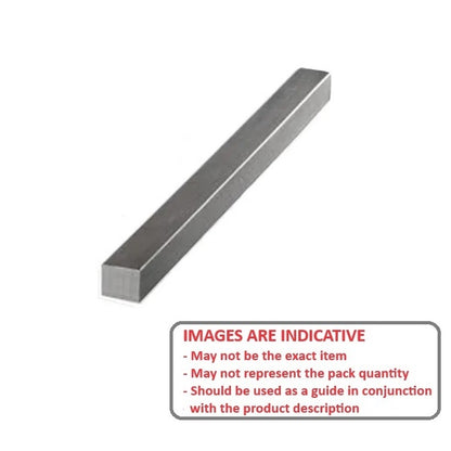 Lunghezza chiave d'acciaio quadrata 63,5 x 63,5 x 914,4 mm - Lunghezza stock Acciaio al carbonio - Quadrata - Sottodimensionata - Standard - ExactKey (confezione da 1)