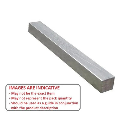 Keysteel carré Longueur 20 x 20 x 300 mm - Longueur stock Inox 303-304 - 18-8 - A2 - Carré - Surdimensionné - ExactKey (Pack de 1)