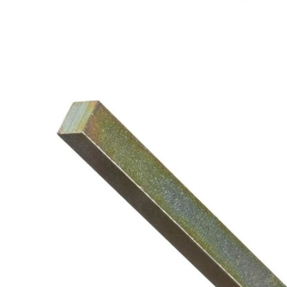 Keysteel carré longueur 20 x 20 x 1000 mm - Longueur stock en acier au carbone zingué - Carré - Surdimensionné - ExactKey (Pack de 1)