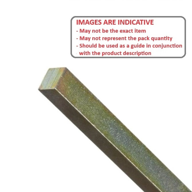 Chiave in acciaio quadrata Lunghezza 10 x 10 x 1000 mm - Lunghezza stock Acciaio al carbonio zincato - Quadrata - Sottodimensionata - Standard - ExactKey (confezione da 1)