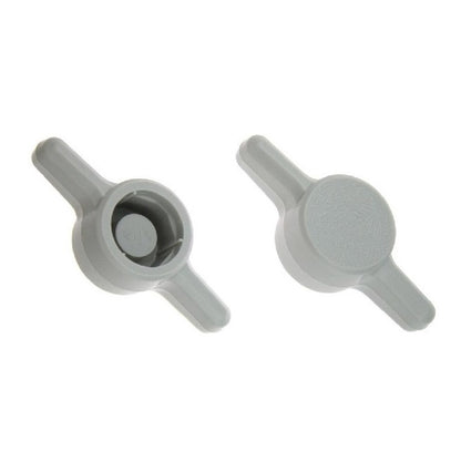 Manopola M5 - Utilizzare la propria vite x 26 mm - Per la vite a testa cilindrica utilizzare la propria vite in plastica - Grigio - Vite a pressione sulla vite a testa cilindrica - T - MBA (confezione da 50)