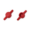 Manopola M6 - Utilizzare la propria vite x 30 mm - Per la vite a testa cilindrica utilizzare la propria vite in plastica - Rosso - Vite a pressione sulla vite a testa cilindrica - T - MBA (confezione da 55)