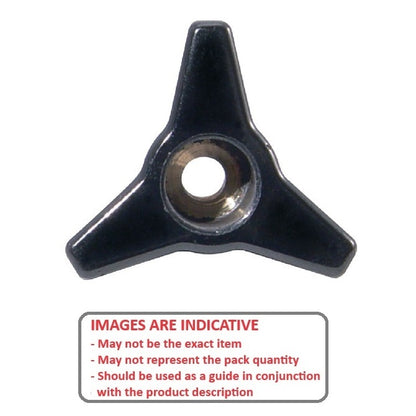 1077544 | KF079C-065-TRI-PF (Each) --- Tri Knobs - 5/16-18 UNC - 7.94mm - 65.02 - - Through Hole - Brass Knob