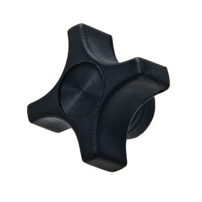 Bouton en croix 8-32 UNC x 25,4 mm - Insert en laiton aveugle Nylon - Noir - Femelle - MBA (Pack de 50)