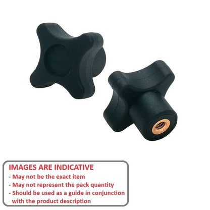 1103251 | KF127C-060-CS (Each) --- Cross Knobs - 1/2-13 UNC - 12.7mm - 59.94x19.1 mm Female - Brass Knob