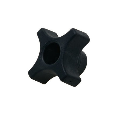 Bouton en croix M8 x 31,75 mm - Trou traversant Insert en laiton phénolique - Noir - Femelle - MBA (Pack de 1)