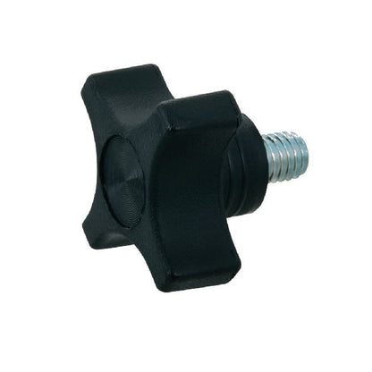 Manopola a croce 5/16-18 UNC x 50,04 x 24,9 mm - Inserto standard in acciaio inossidabile Termoplastico con inserto inossidabile - Nero - Maschio - MBA (confezione da 1)