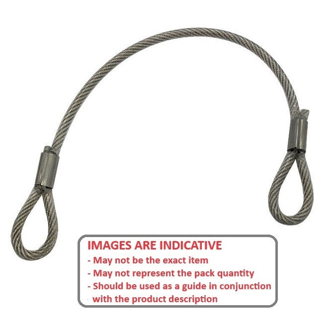1210916 | FPC-8NRS (Each) --- Nylon Coated Steel Lanyards - 203 mm B - Stainless Steel Lanyard