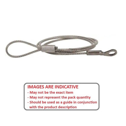 1210918 | FPC-210RS (PK-50) --- Nylon Coated Steel Lanyards - 203 mm D - Galvanised Steel Lanyard