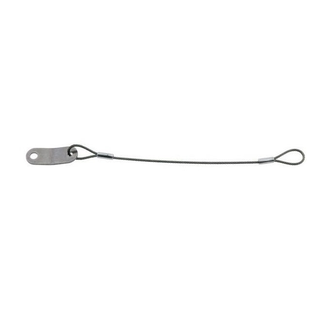 Nylon Coated Steel Lanyards - 609 mm A - Stainless Steel