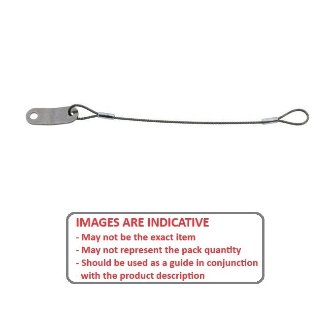 1224691 | FPC-24RS (Each) --- Nylon Coated Steel Lanyards - 609 mm A - Stainless Steel Lanyard