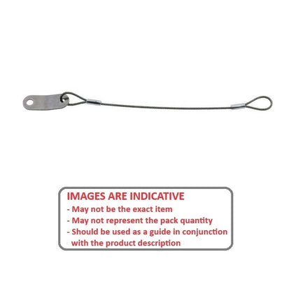 1224691 | FPC-24RS (Each) --- Nylon Coated Steel Lanyards - 609 mm A - Stainless Steel Lanyard