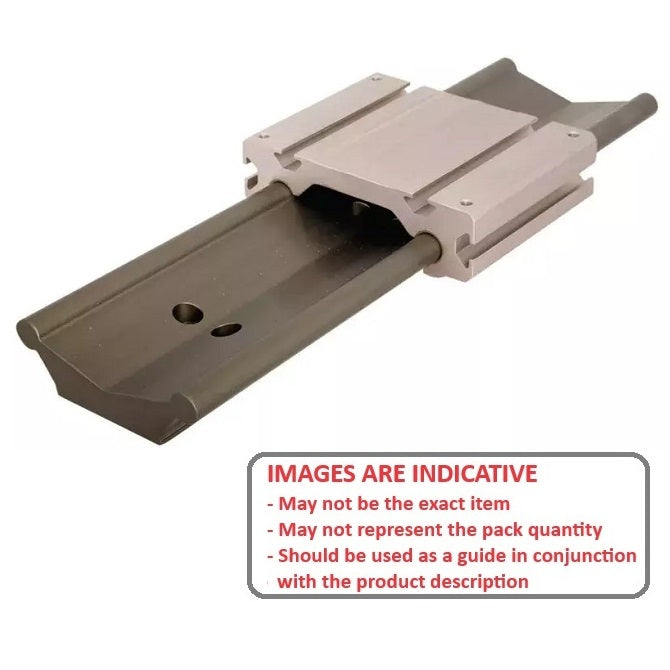 1178616 | PBC-755RS (Each) --- Guide System Two Piece Linear - 74.930 / 50.800 19.05x101.6 mm - Aluminium 6061-T6 with Ceramic Coated Rail and Frelon Gold self-lubricating