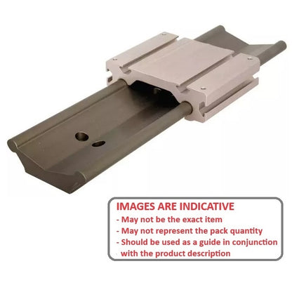 1178616 | PBC-755RS (Each) --- Guide System Two Piece Linear - 74.930 / 50.800 19.05x101.6 mm - Aluminium 6061-T6 with Ceramic Coated Rail and Frelon Gold self-lubricating