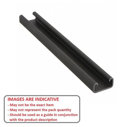 1233779 | PBC-206RS (Each) --- Crowned Roller Track System Linear - Black Powder Coated Rail 1524.0 mm Long - Order other components seperately - Powder Coated