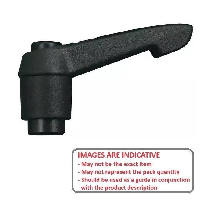 1097531 | KHD-223RS --- Adjustable Tapped and Reamed Handles - M12 (12x1.75mm) x  Plastic with Fireglass reinforcements x 110 mm