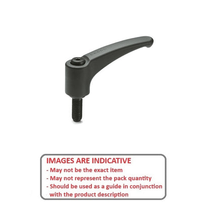 1098327 | KHD-346RS (Each) --- Adjustable Stud Handles - M12 - 12x1.75mm - 25 mm - Plastic with fibreglass reinforcement Handle