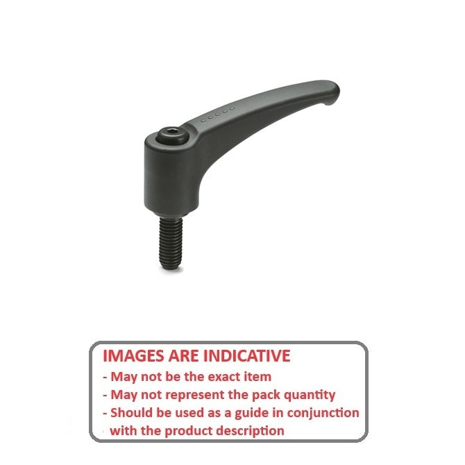 1062671 | KHD-306RS (Each) --- Adjustable Stud Handles - M5 - 5x0.8mm - 25 mm - Plastic with fibreglass reinforcement Handle