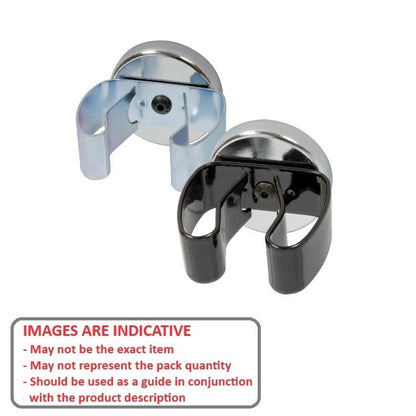1143293 | MAG-CP-032-29-06-CL-A (Each) --- Cup Assemblies with Clips Magnets - 31.5x28.7 mm - Option 3 - Steel Zinc Plated Magnet