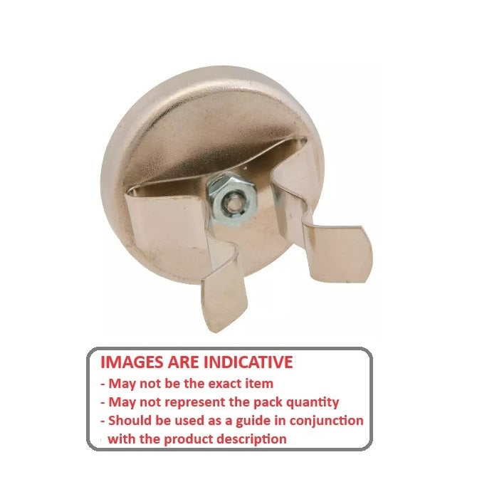 1149495 | MAG-CP-036-39-10-CL-C (Each) --- Cup Assemblies with Clips Magnets - 35.81x38.86 mm - Option 1 - Nickel Plated Magnet