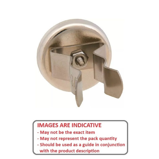 1173596 | MAG-CP-067-64-37-CL (Each) --- Cup Assemblies with Clips Magnets - 66.8x63.5 mm - Option 1 - Nickel Plated Magnet