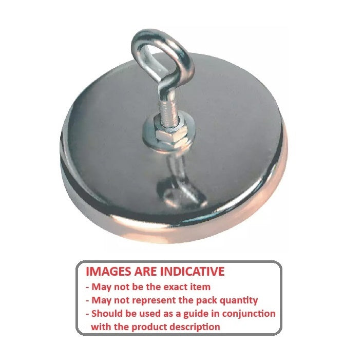 1165044 | MAG-CP-052-51-34-LP (Each) --- Cup Assemblies Loop Magnets - 51.56x50.8 mm - 33.57 kg