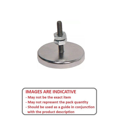 1177313 | MAG-CP-073-10-01-SD (Each) --- Cup Assemblies Stud Magnets - 73.03x9.53 mm - 1/4-20 UNC