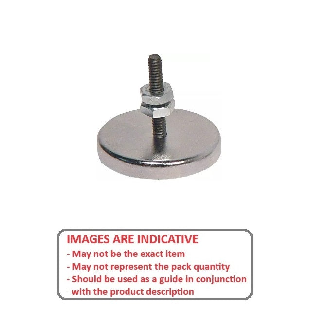 1163999 | MAG-CP-052-08-10-SD-A --- Cup Assemblies Stud Magnets - 51.59 mm x 7.94 mm 10-24 UNC