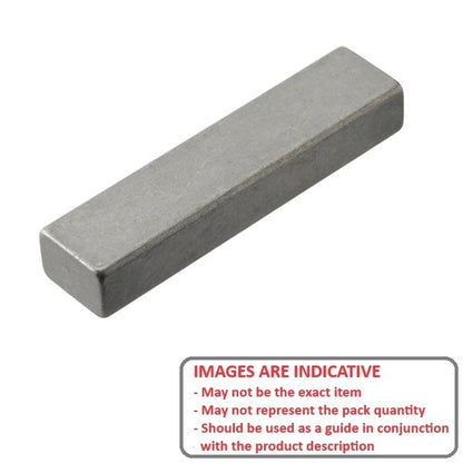 Chiave macchina 4,76 x 4,76 x 19,05 mm - Acciaio inossidabile 303-304 - 18-8 - A2 - Estremità quadrate - Sottodimensionata - Standard - ExactKey (confezione da 50)