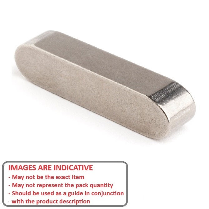 1078947 | K-0800-0500-9400A-3 (Each) --- Machine Keys - 8x5x94 mm - Stainless Steel 303 Similar to A2, 304, 18-8 Key