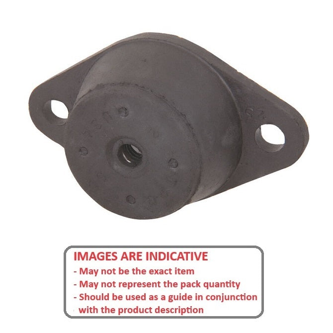 1213251 | MBN2-0218-29-1270F (Each) --- Base Neoprene Style 2 Mounts - 217.7 kg - lbs - B 95.25 mm - Neoprene Rubber Mount