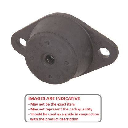 1205281 | MBN2-0159-29-0953C (Each) --- Base Neoprene Style 2 Mounts - 158.8 kg - lbs - B 95.25 mm - Neoprene Rubber Mount