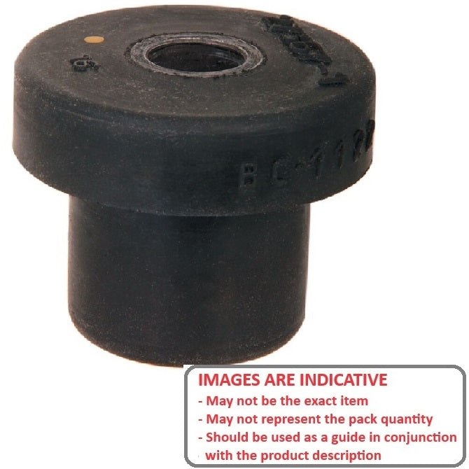 1146303 | MB-0034-028 (Each) --- Bonded Mounts - 34 kg - 10.1x27.7 mm Tee Bush Centre Bolt - Rubber Mount