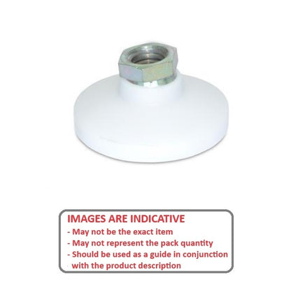 1072324 | MSF-064C-S3AP (Each) --- Levelling Socket Mounts - 1/4-20 UNC - 6.35mm - 25.4x17.8 mm Swivel - Stainless Steel 303/304 Similar to A2, 18-8 HRB80 Mount