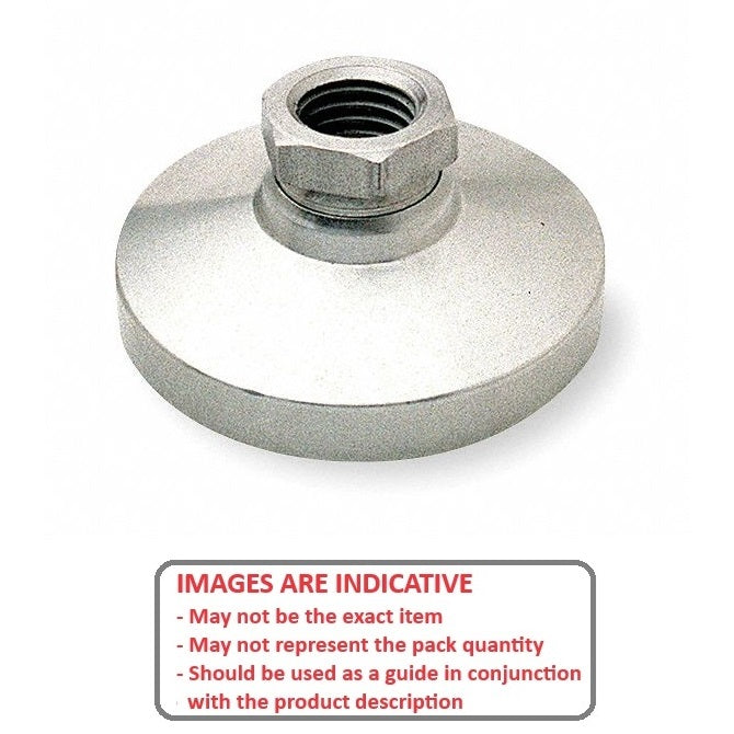 1112199 | MLF-159C-S6 (Each) --- Levelling Socket Mounts - 5/8-11 UNC - 15.88mm - 63.5x31.8 mm Standard - Stainless Steel 316 Similar to A4, 18-10 Mount