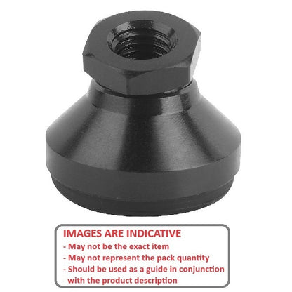 1072359 | MSF-064C-CBCRP (Each) --- Levelling Socket Mounts - 1/4-20 UNC - 6.35mm - 25.4x21.1 mm Swivel - Steel Mount