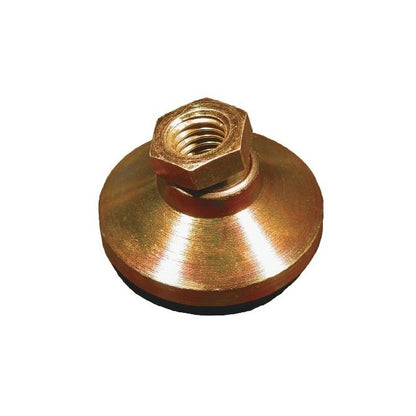 Support de Nivellement 7440 Kg - 1-8 UNC - 101,6 x 47,6 mm - Douille Chromate Or avec Patin Caoutchouc - MBA (Pack de 1)