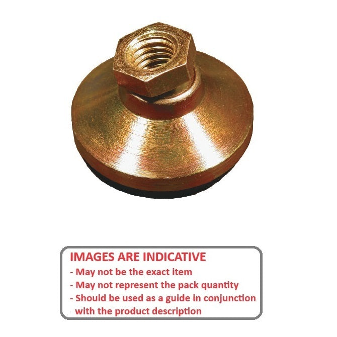 1124924 | MSF-200M-CGCRP (Each) --- Levelling Socket Mounts - M20 - 20x2.5mm - 76x41 mm Swivel - Steel Mount