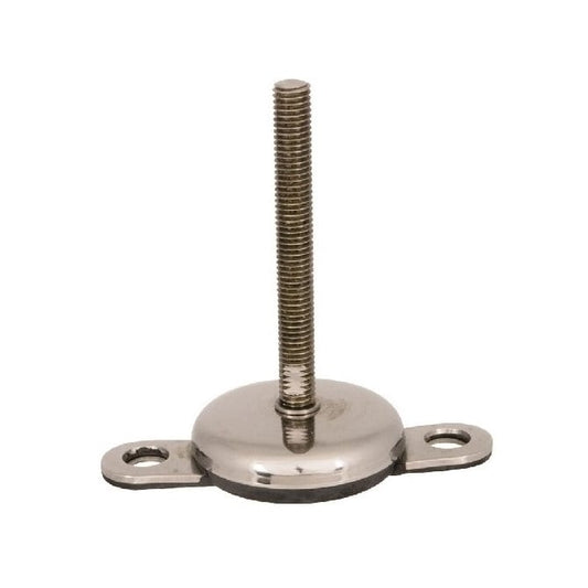 Support de Nivellement 800 Kg - 1/2-13 UNC - 74,9 x 101,6 mm - Goujon Long Conception Hygiénique Inox 303-304 - 18-8 - A2 - Nivellement - Ancrage - Deux Trous de Montage - MBA (Pack de 1)