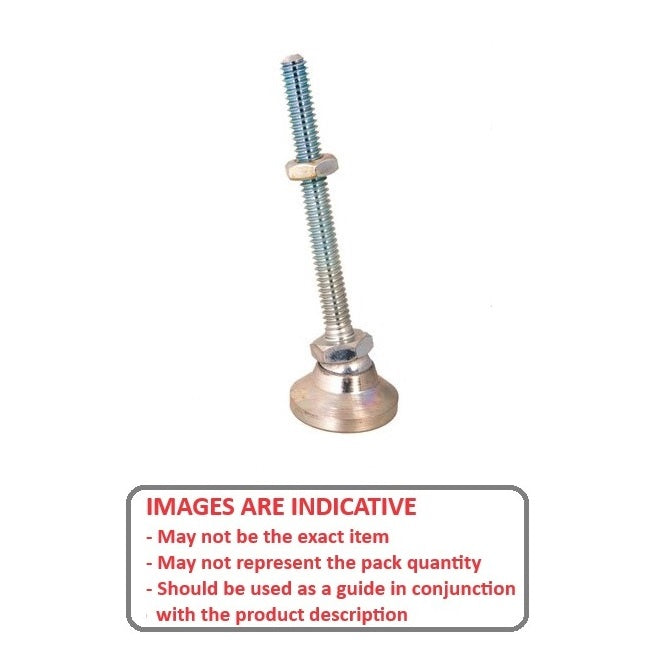 1056741 | MSM-048F-051-CCC (Each) --- Levelling Studded Mounts - 10-32 UNF - 4.76mm - 19.1x13.5 mm Swivel - Steel Mount