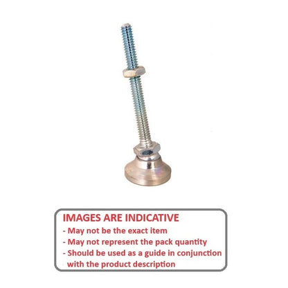 1056741 | MSM-048F-051-CCC (Each) --- Levelling Studded Mounts - 10-32 UNF - 4.76mm - 19.1x13.5 mm Swivel - Steel Mount