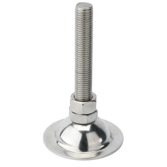 Levelling Studded Mounts - M16 -16x2mm- 75x32 mm - Stainless Steel 304 Similar to A2, 18-8 HRB80