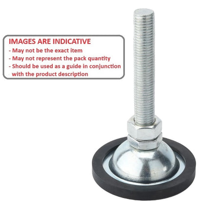 1124954 | MLM-200M-150-ZRP-ECO (Each) --- Levelling Studded Mounts - M20 - 20x2.5mm - 80x38 mm Economy - Steel - Zinc Mount